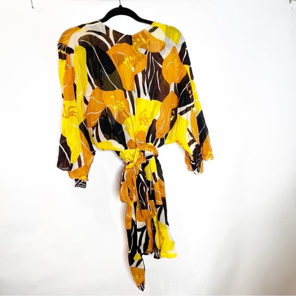 The Kooples | Hibiscus Belted Kimono Dress - Picture 3 of 7